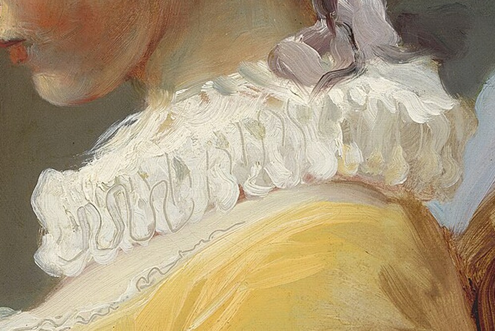 Le col de « La Liseuse » de près : masses, formes et original